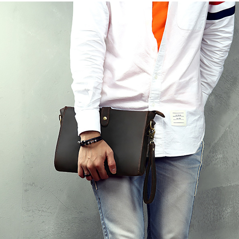 100% Genuine Leather Clutch Ba - đánh giá và giá Linen Bag Bulk