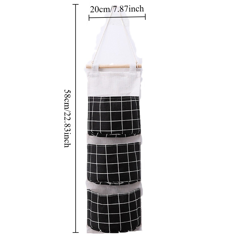 Plaid Cotton Linen Hanging Sto - đánh giá và giá Linen Bag Bulk